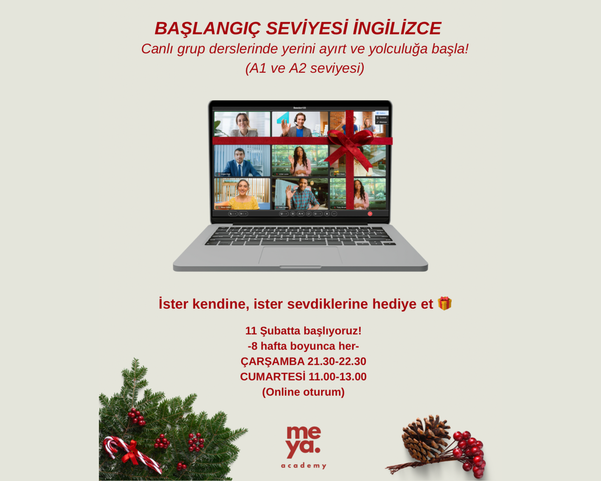 Başlangıç Seviyesi İngilizce Canlı & Grup Dersleri